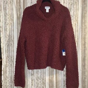 Arizona knitted crop top cowl neck sweater